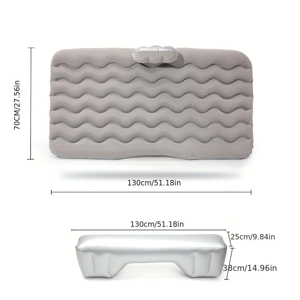 Inflatable Car Bed Air Mattress – Travel Comfort Sleeping Mat for Back Seat & Camping